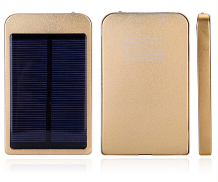 Super slim metal 2600mah solar charger for mobile phone