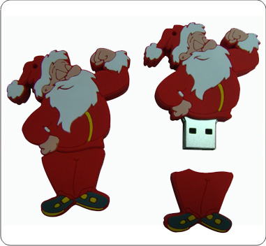 USB Flash Drive-Style Santa Claus