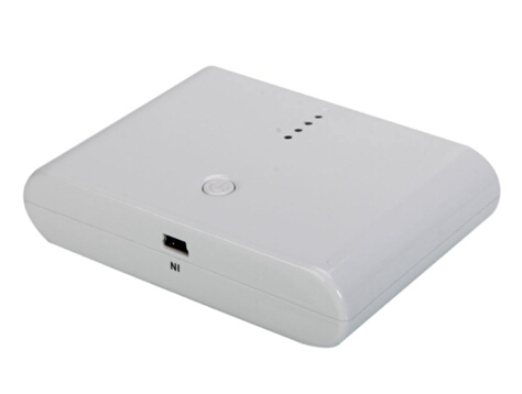 12000mA Rectangular Dual Interface 4LED External Battery for Mobile PhoneMP3PSP White
