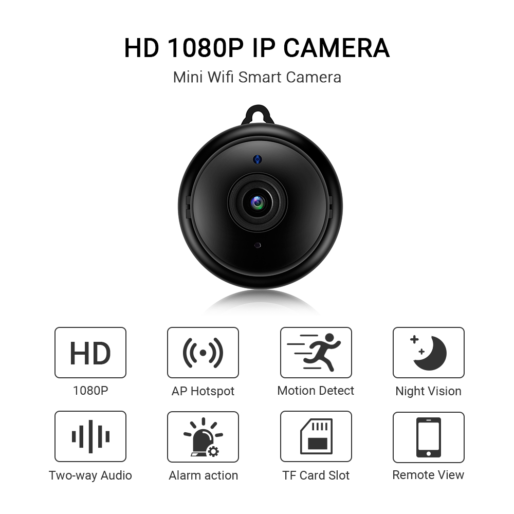  V380 Mini Wifi IP Camera HD 1080P Wireless Indoor Camera Nightvision 