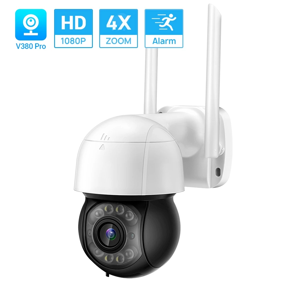 HD1080P PTZ Outdoor Wifi Camera ONVIF Wireless IP Camera Auto Tracking AI Human Detection Two-Way 