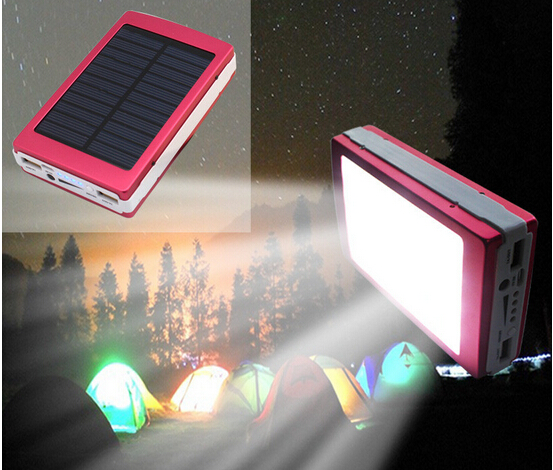 New Fashion LED Light 10000mah Solar Power Bank