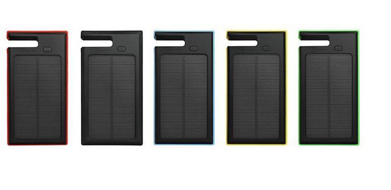 Outdoor waterproof solar mobile power bank charger 12000mAh