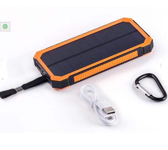Wholesale solar power bank 12000mAh for iphone and andorid