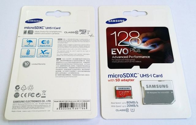 Samsung MicroSD EVO Plus R80 W20 32GB-128GB