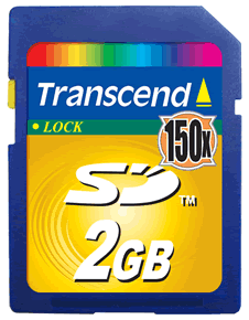 Transcend 2GB 150X Ultra High Speed Secure Digital SD Card - Fall Sale