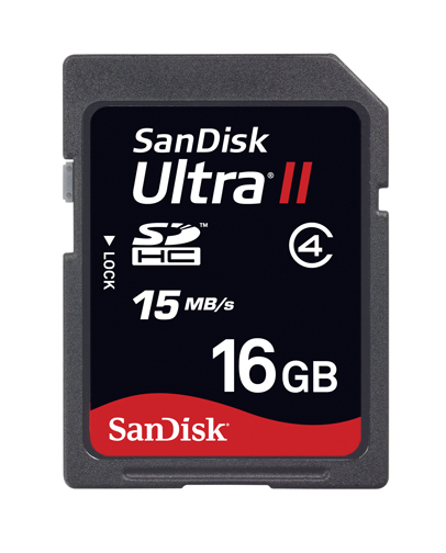 Sandisk 16GB Ultra II SDHC High Performance Secure Digital SD Card Card