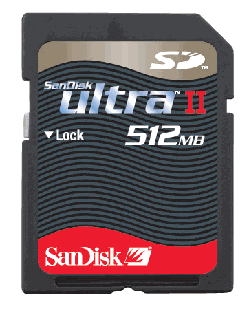 Sandisk 512MB 60X Secure Digital ULTRA II SD Card