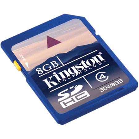 Kingston 8GB SDHC Class 4 Secure Digital Memory Card