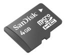 Sandisk 4GB Micro SDHC Card