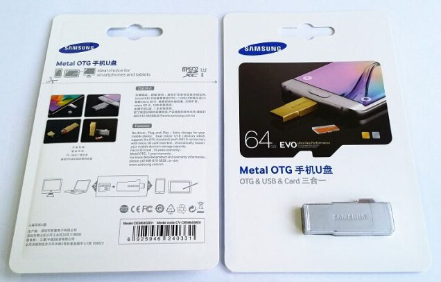 Samsung Micro SD with Metal OTG Silver 16GB-64GB