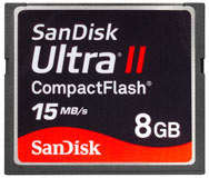 SanDisk 8GB Ultra II CompactFlash Card